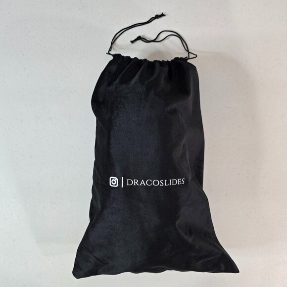 DRACO Slides Mens Shoes Size 5, 5.5, 6 Black Bandana Sandals Bandana NEW + Bag - Picture 10 of 12